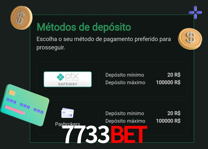 O cassino 7733BETbet oferece uma grande variedade de métodos de pagamento